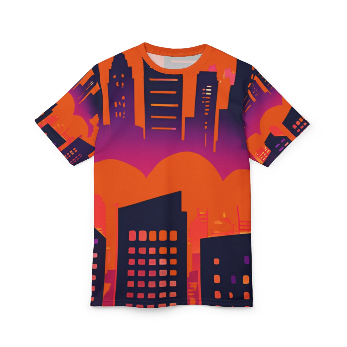 Vibrant Cityscape Unisex Cut & Sew Tee