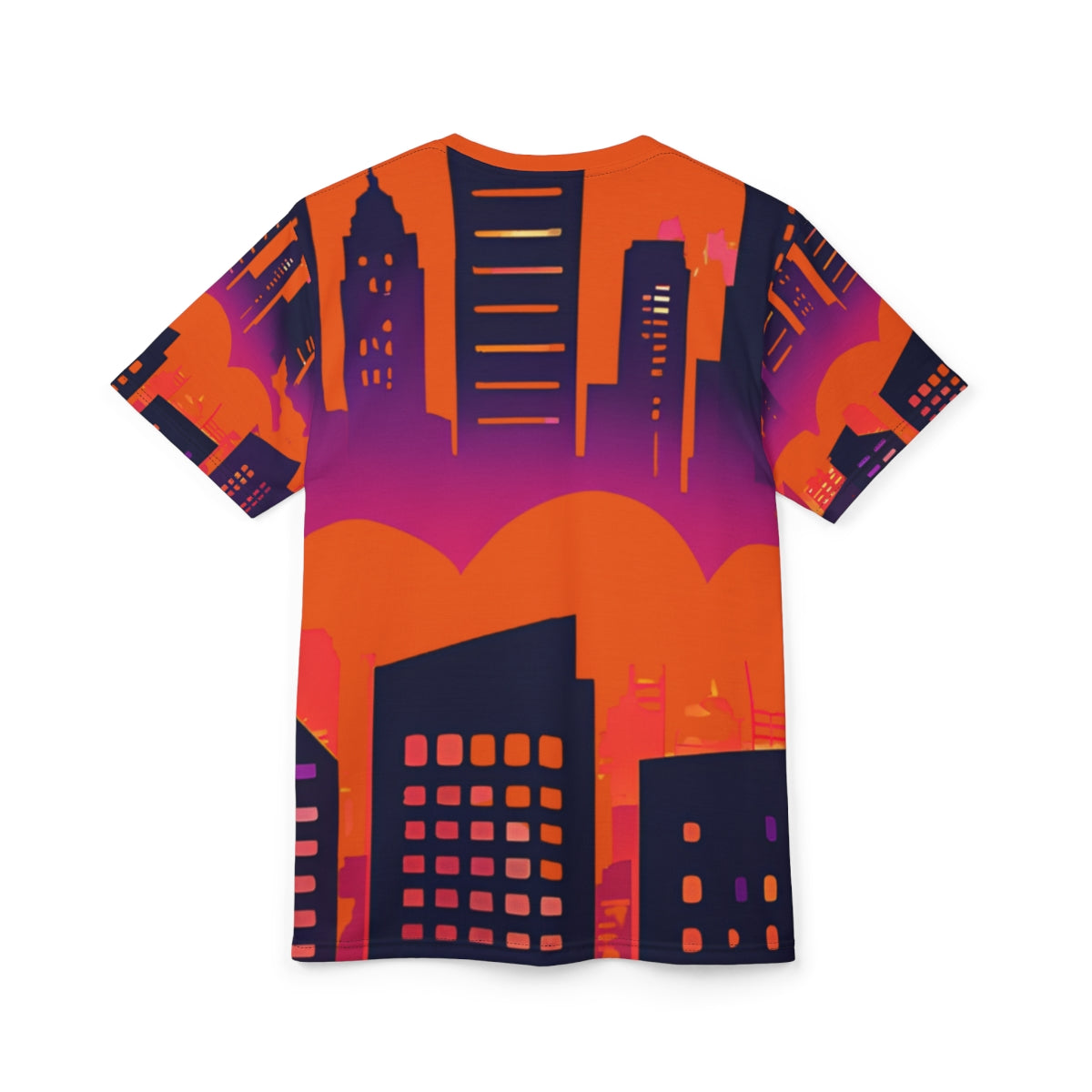 Vibrant Cityscape Unisex Cut & Sew Tee