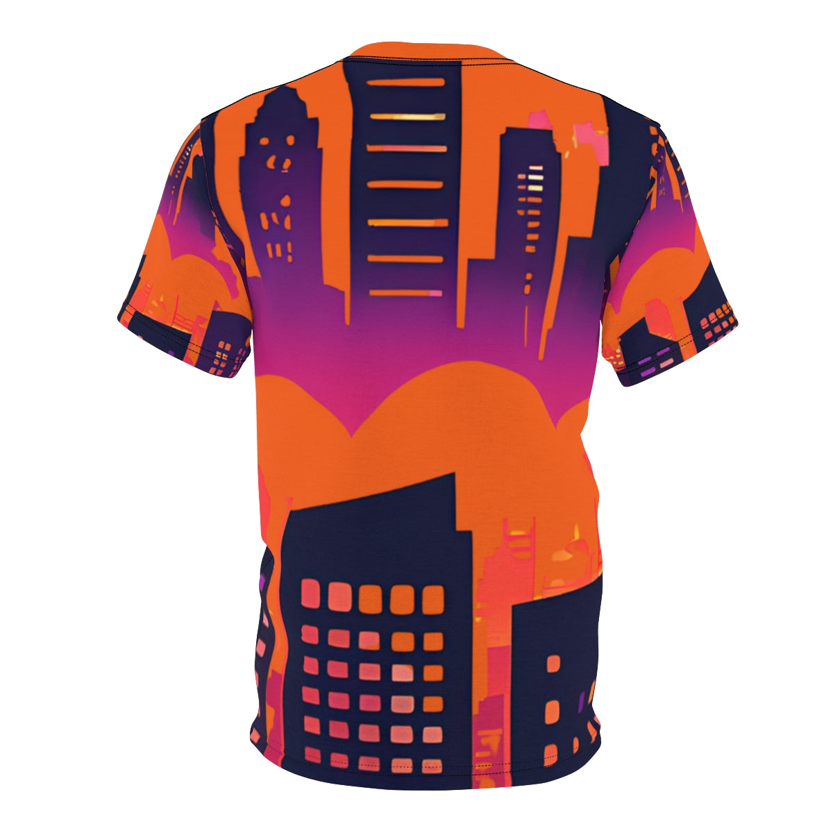 Vibrant Cityscape Unisex Cut & Sew Tee