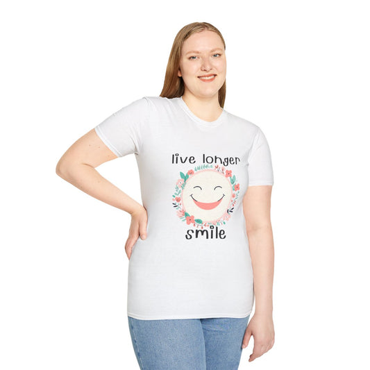 Smile-Print Unisex T-Shirt