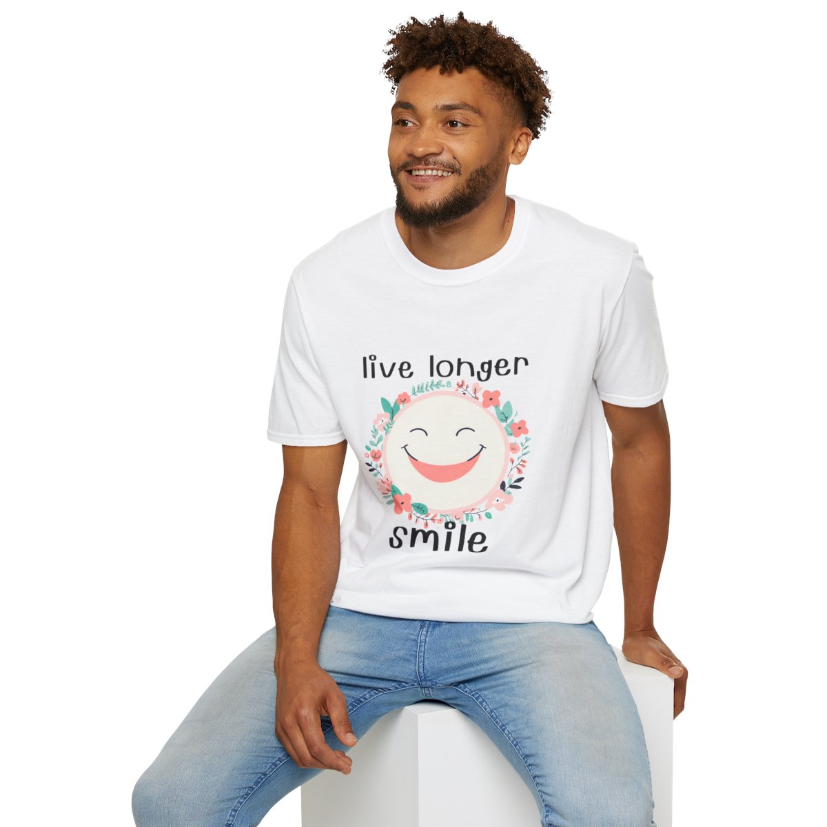 Smile-Print Unisex T-Shirt