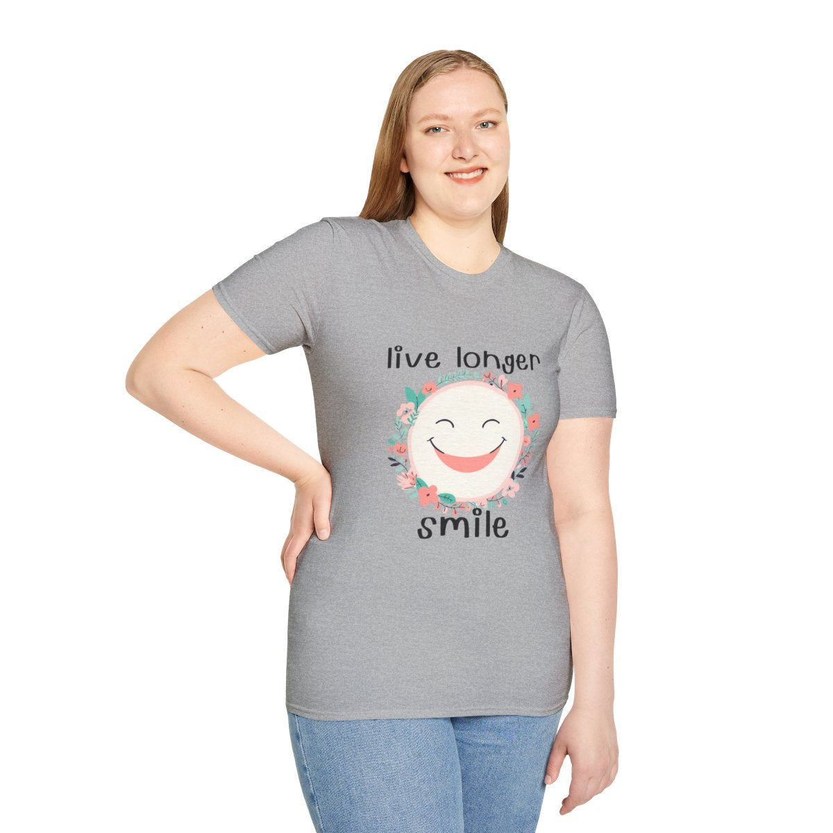 Smile-Print Unisex T-Shirt