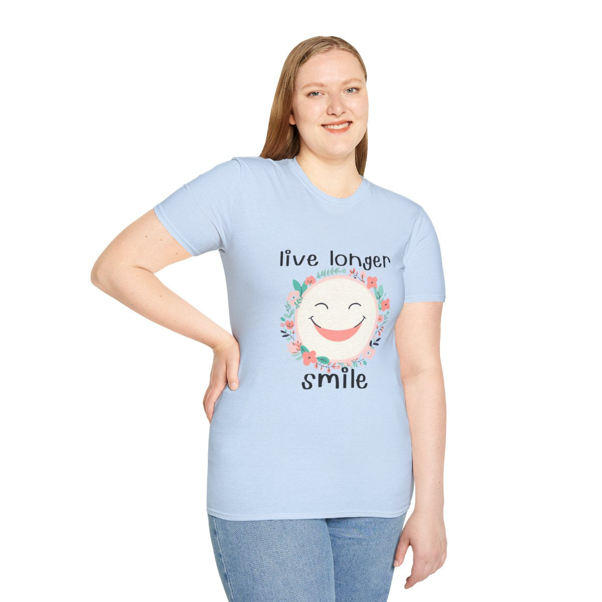 Smile-Print Unisex T-Shirt