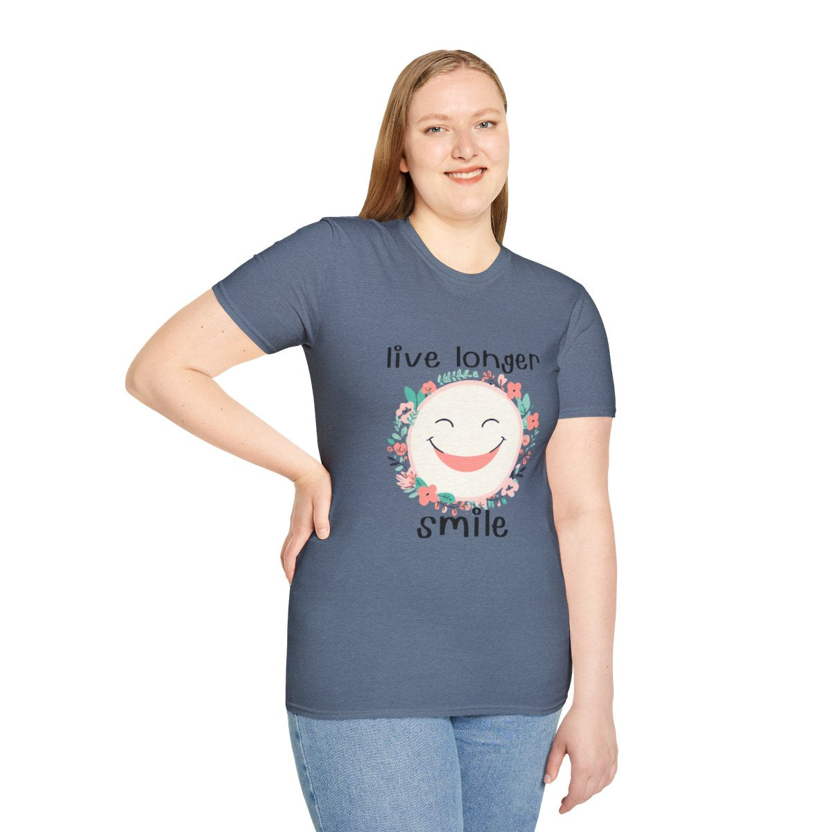 Smile-Print Unisex T-Shirt